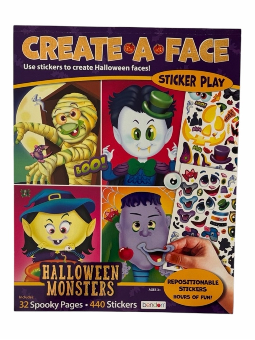 Bendon Create  Face Halloween Monsters Sticker Play Book